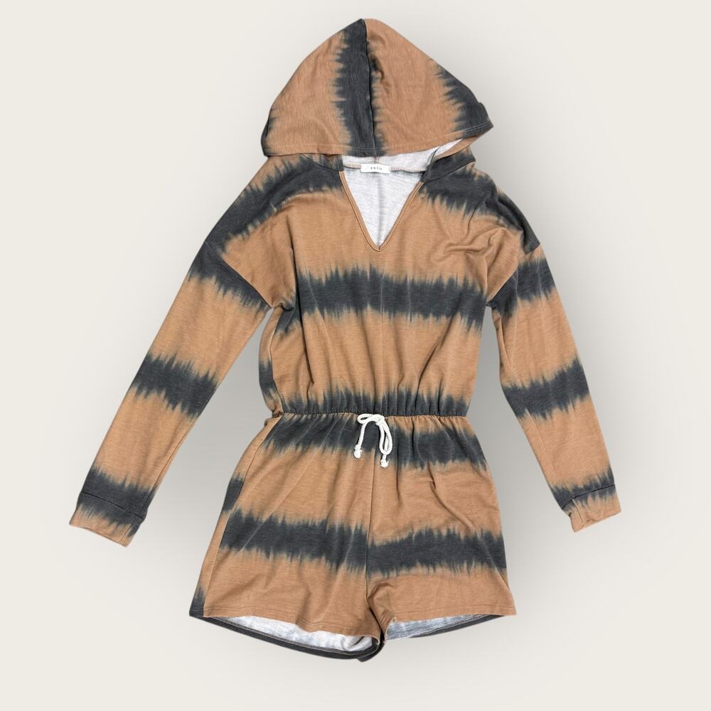 Entro Tie Dye Hooded Romper Women’s Size L
